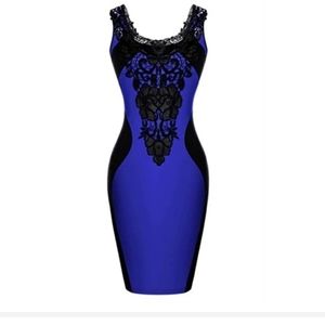 Blue Form Fitting Dress